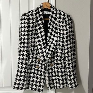 ZARA houndstooth blazer. NWT. Size small.